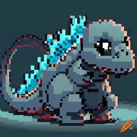 Cute Godzilla Pixelated On Craiyon