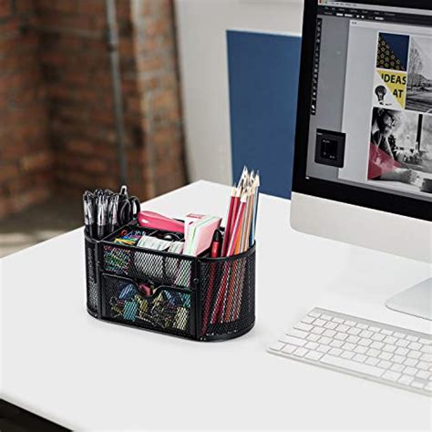 Desk Organizer Mesh Desktop Office Supplies Multi Functional Caddy Pen