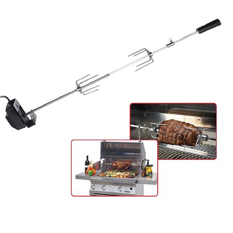 4 Watte Bbq Rotisserie Kit Heavy Duty Stainless Steel Universal Complete Grill Rotisserie