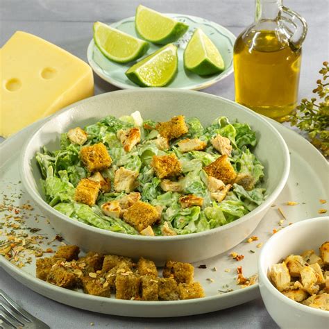 Receita Salada Caesar Frango E Croutons Chimichurri Grupo Pq