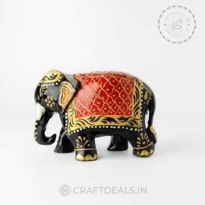 Wooden Elephant Statue Painted Elephant Statue Size Inch Cm