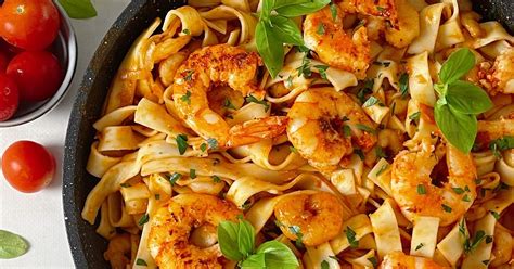 Massa tagliatelle com camarão