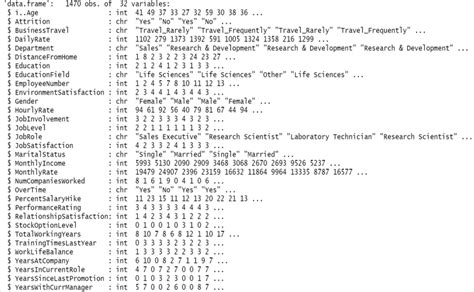 A view of the data set used for analysis and the types for all the... | Download Scientific Diagram