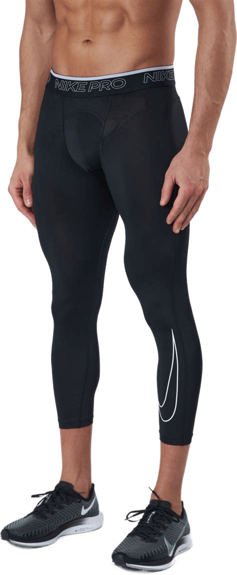 Pro Dri Fit Mens 3 4 Tights Black White La Tienda De Baloncesto