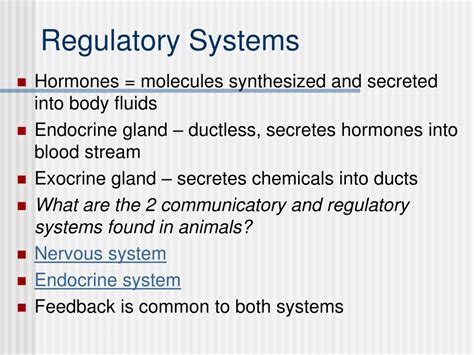 PPT - Regulatory Systems PowerPoint Presentation, free download - ID:514622