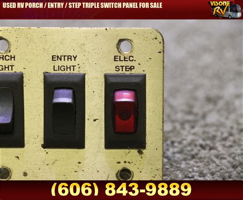 Rv Components Used Rv Porch Entry Step Triple Switch Panel For Sale