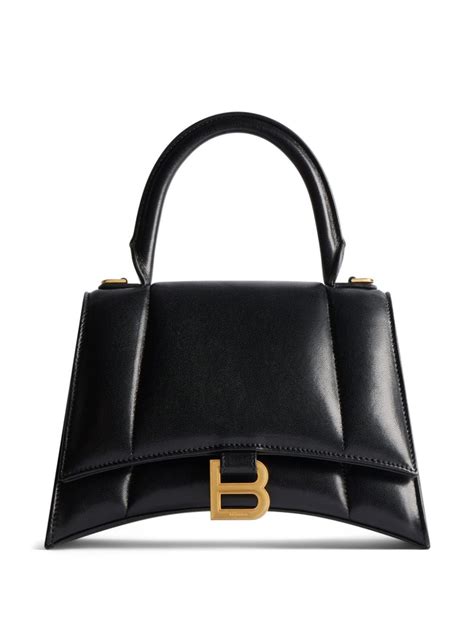 Balenciaga Small Hourglass Leather Tote Bag Farfetch