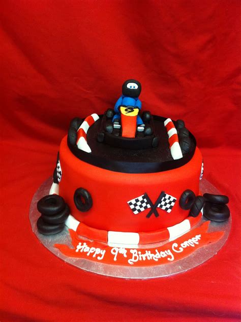 Go Kart Cake Topper Made As A Separate Sized Section Which Can Be