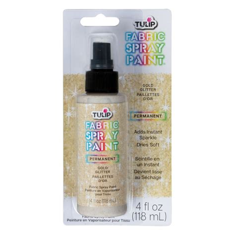 Tulip Fabric Spray Paint Glistening Gold Glitter 4 fl. oz. – Tulip ...