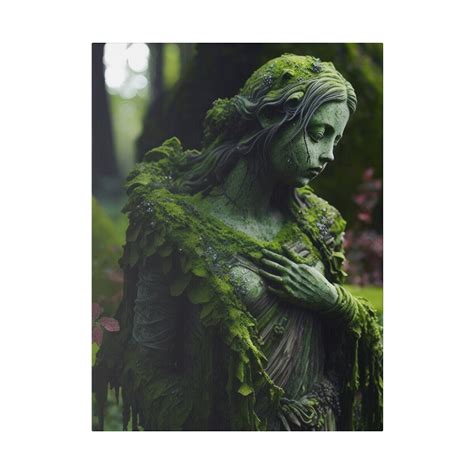 Statue Wrapped With Moss Forest Wall Art Moss Mother Nature Art Hanging ...