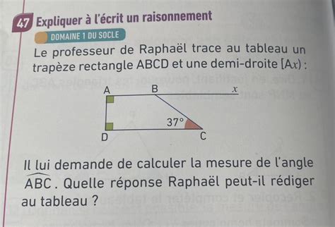 Bonjour Je Suis En 4e Et Je Ne Comprends Pas Mon Exercices De Maths Est