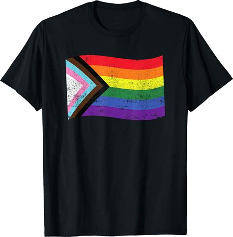 Inclusive Progress Pride Flag Gay Pride Lgbtq Rainbow Flag T Shirt