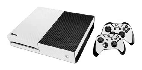 Skin Autoadherible Para Xbox One Fat Fibra Carbono Blanco Mercadolibre