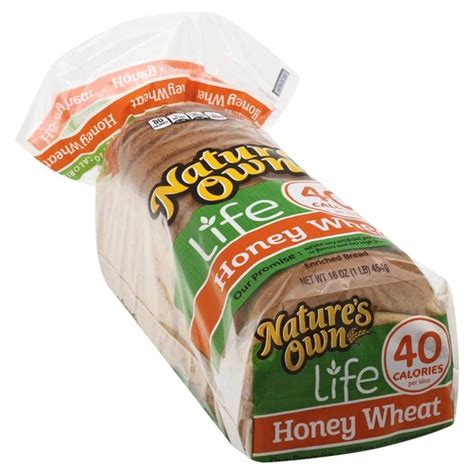 Nature S Own Life 40 Calorie Honey Wheat Enriched Bread