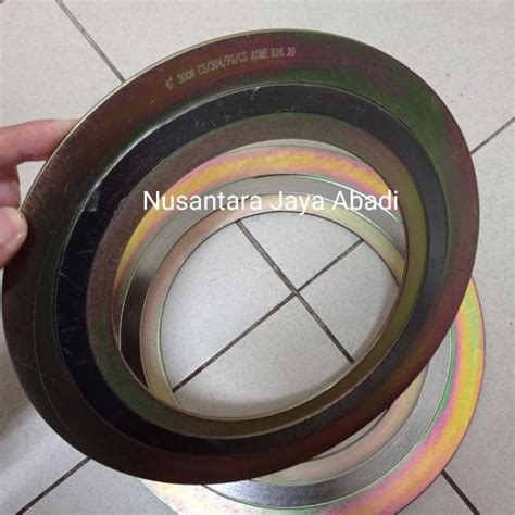 Jual SWG Spiral Wound Gasket Ansi 300 Lb Carbon Steel CS Besi 6 Inchi