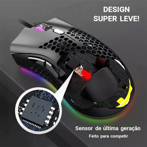 Mouse Gamer Led Rgb C Fio Botoes Dpi Kp Mu