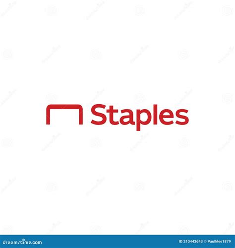 Staples Logo Editorial Illustrative on White Background Editorial Stock ...