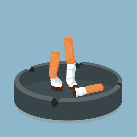 Cigarette In Ashtray 672287 Vector Art At Vecteezy