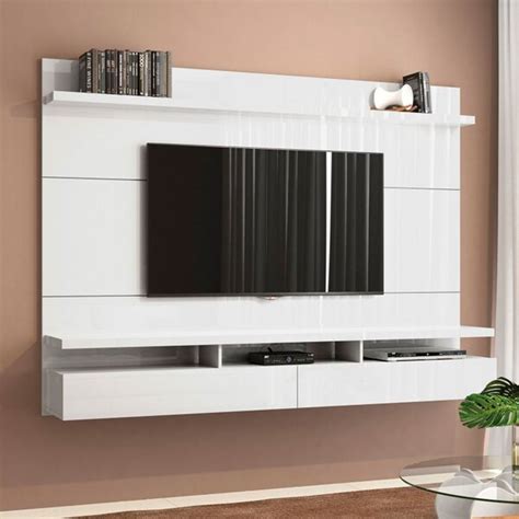 Painel Para Tv Até 50 Polegadas Zeus Branco Gloss Leroy Merlin