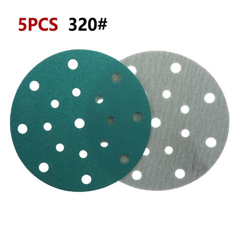 Cpan Inch Hole Sanding Discs Hook Loop Wet Dry Pet Film Green