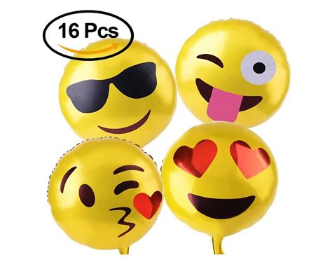 Hot 18 Reusable Emoji Mylar Party Balloons Emoji Balloons Emoji Party