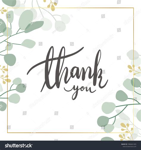 Thank You Appreciation Gratitude Floral Leaves Stock Vector Royalty Free 1886661403 Shutterstock