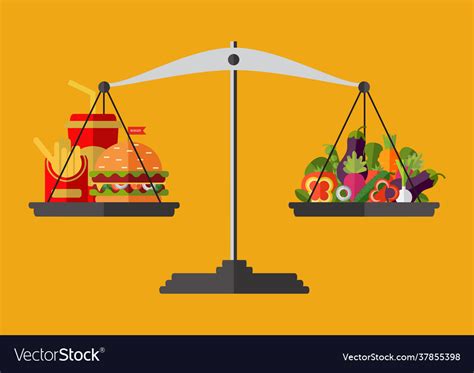 Concept Weight Loss Healthy Lifestyles Diet Vector Image