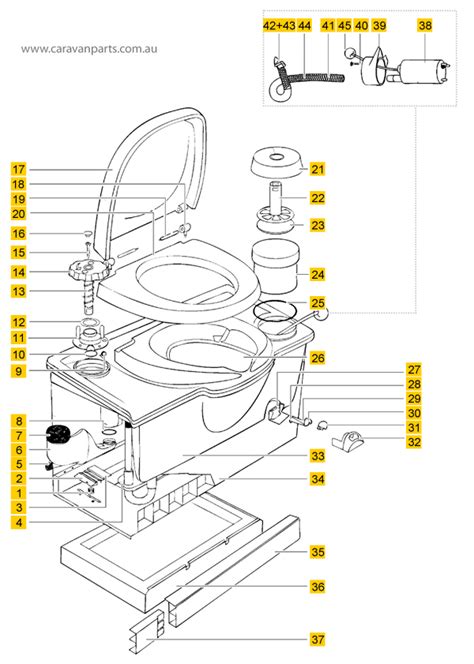 Thetford C2 Cassette Toilet Caravan Parts