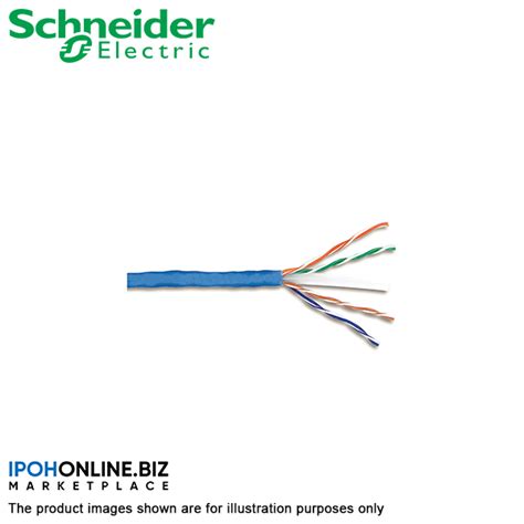 Schneider Actassi Cat6 4pr 23awg Utp Lan Cable 305m Blue Poe Jkr Approved