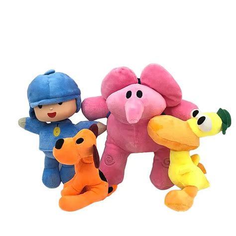 Cartoon Pocoyo Set Plush Dolls Pocoyo Elly Pato Fred Loula Sleepy Bird ...