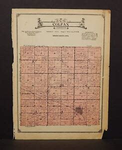 Iowa Grundy County Map Colfax Township 1924 W14#98 | eBay