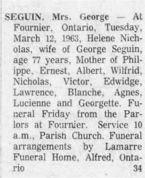 Obituary For Seguin Aged 77 ™