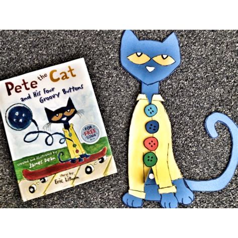 We are reading the newest Pete the Cat book, "Pete the Cat and His 4 Groovy Buttons," next week ...