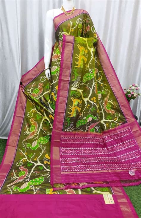 Forest Designer Pochampally Ikkat Silk Saree With Beautiful Color