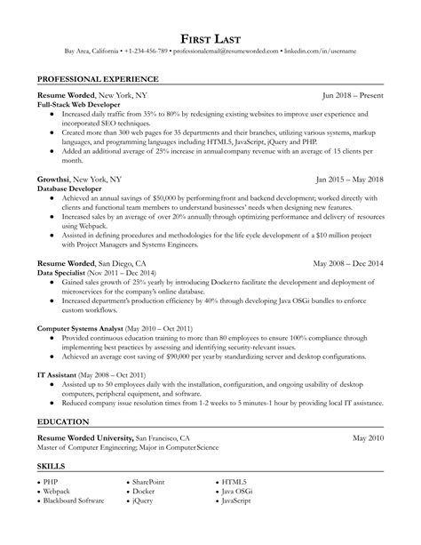 3 Python Developer Resume Examples For 2022 Resume Worded