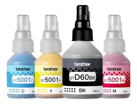 Kit De 4 Tintas Originales Brother Bt D60bk Bt5001 C M Y Meses Sin