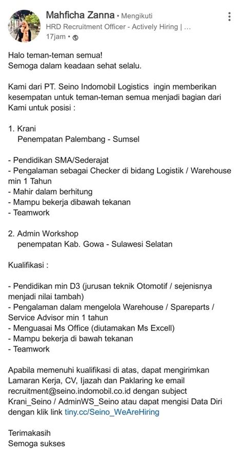 LOKER LOWONGAN KERJA On Twitter Lowongan Kerja Lokerupdate