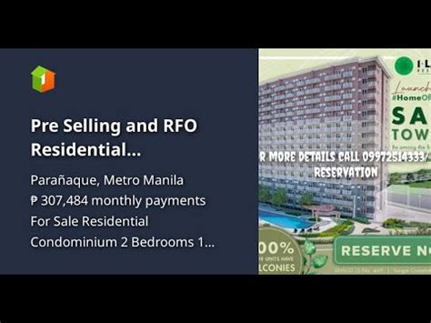 Pre Selling And RFO Residential Condominium YouTube