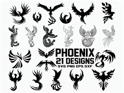 Phoenix Svg Cut File Cricut Clipart Vinyl Iron On Etsy