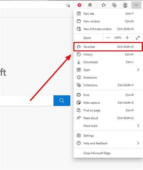 How to export bookmarks in Microsoft Edge?