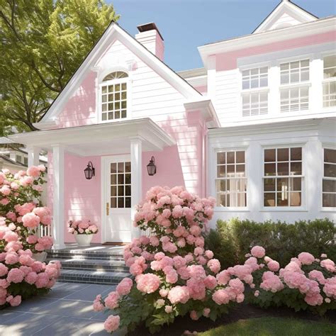 Soft Pink Exterior House Designs: 3 Shades for Modern Elegance