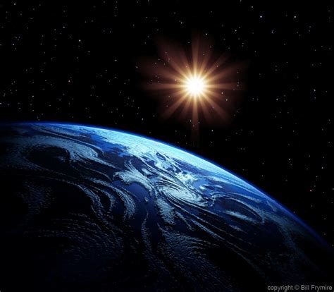 Sun And Earth In Space