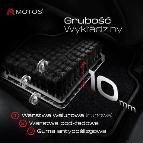 Dywanik Samochodowy Motos Dywanik Welurowy Kierowcy Premium Mercedes