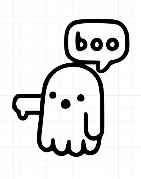 Thumbs Down Boo Ghost Funny Sticker Etsy Singapore