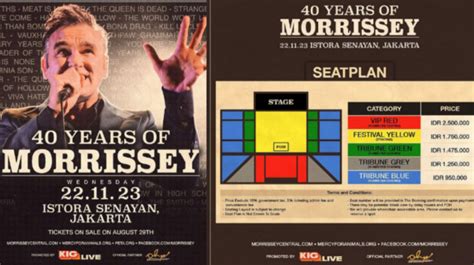 Mulai Dari Rp Ribu Intip Detail Harga Tiket Konser Morrissey Di Jakarta