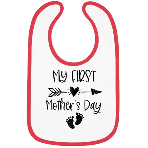 Womens My First Mothers Day For New Mom Pregnancy Announcement Ts Bibs Sold By Lionelkayle