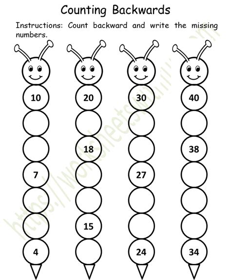 Counting Forward And Backward Activities