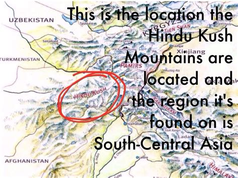 Hindu Kush Mountains Map