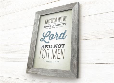 Framed Bible Verse Canvas Bible Verse Sign Colossians 323 Scripture