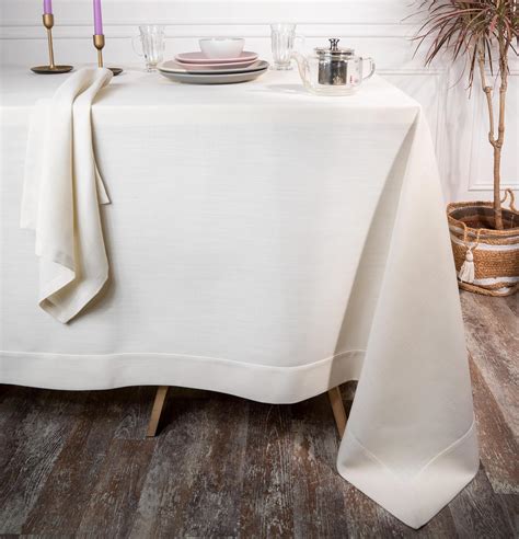 Amazon D Moksha Ivory Tablecloth X Inch Linen Tablecloth